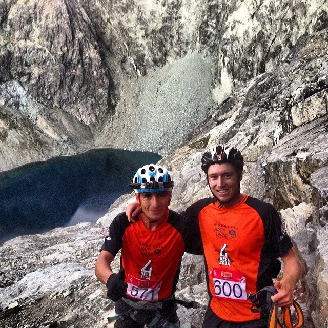 Junto a Sergio Trecaman (2º en la edición 2014), en el tiempo muerto del Pico Refugio.